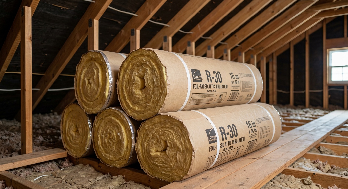 Attic insulation damage