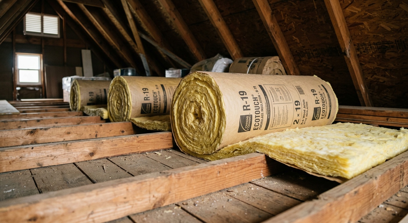 Attic insulation damage